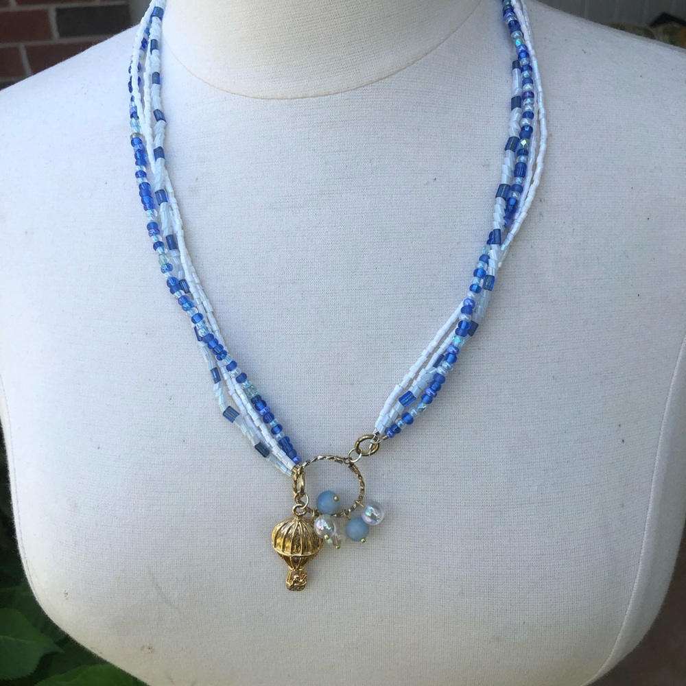 COPY - “Up, up, and away” 🎈🎈🎈Handmade necklace from repurposed jewelry and beads